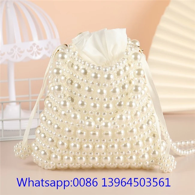 Faux Pearl rokassomiņa sievietēm