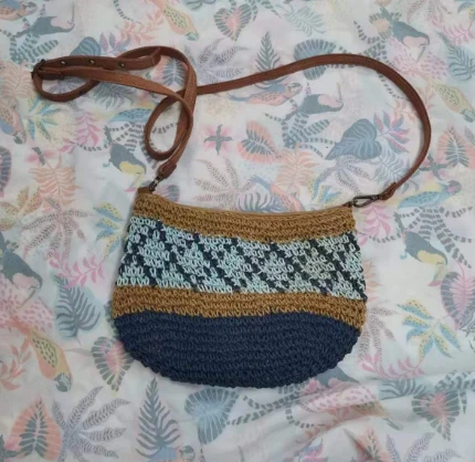 Papīra tamborēta Crossbody sieviešu soma
