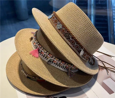 Boho Brown sieviešu salmu pludmales cepure
