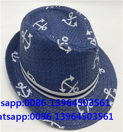 Enkura drukāts papīra salmu fedora cepure