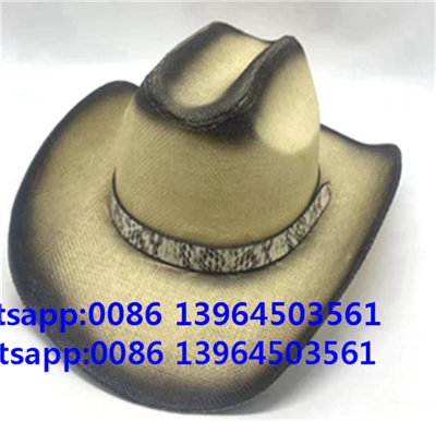 Melna Spray Vīriešu cepure Fedora Cowboy Retro Cap