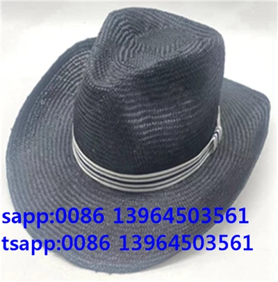 Melna Fedora vāciņš āra Panamas cepure vīriešiem