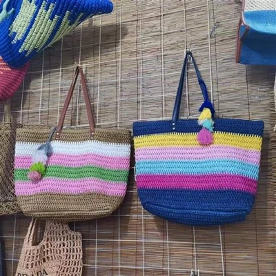 Krāsaina Rainbow sieviešu liela pludmales soma